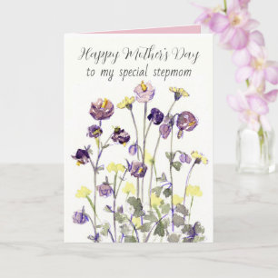 Happy Mother's Day Stepmom Flowers Card
