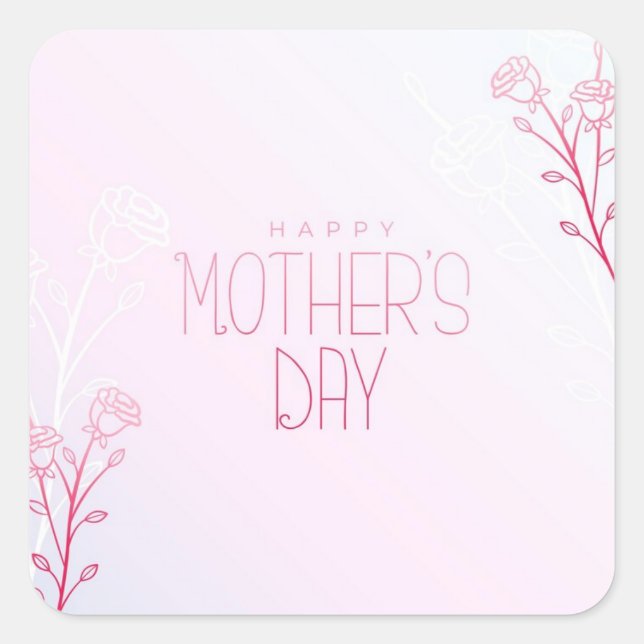 Happy Mothers Day Sticker (Front)