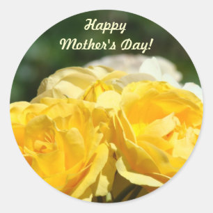 Happy Mother's Day! stickers Yellow Roses Garden