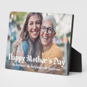 happy mothers day stylish typography photo  plaque