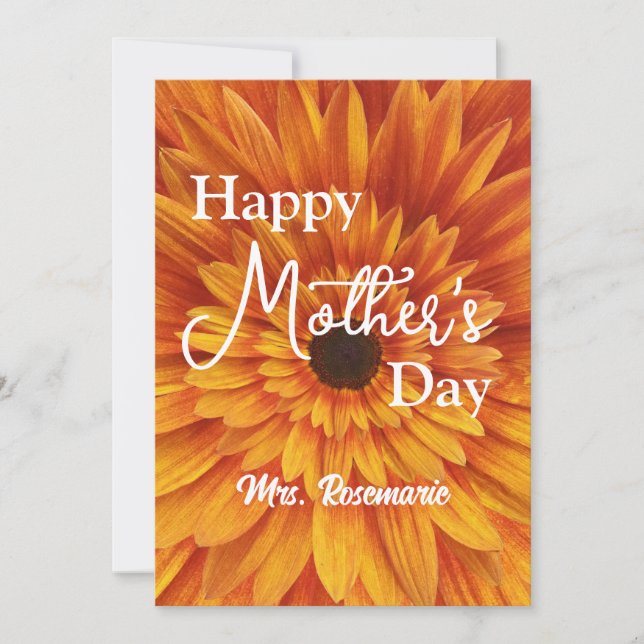 HAPPY MOTHER'S DAY SUNFLOWER INVITATION (Front)