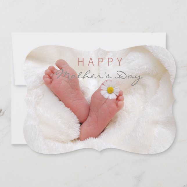 Happy Mother's Day Sweet Baby Feet Greeting Card (Front)