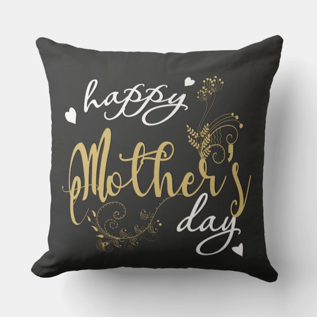 Happy Mother's Day Throw Pillow (Front)
