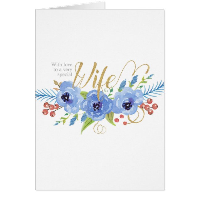 Happy Mother's Day to a very special Wife flowers (Front)