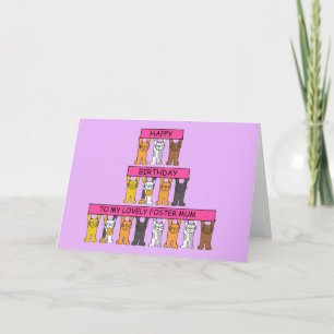 Happy Mother's Day to Foster Mum Cute Cats Card