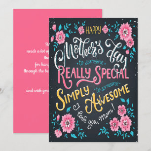 Happy Mother's Day   to Special and Awesome Mum Holiday Card
