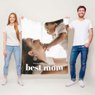 Happy Mother's Day to The Best Mum Ever Photo Fleece Blanket