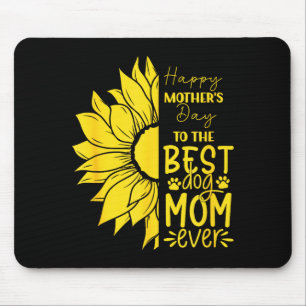 Happy mother's day to the dog mum ever sun flower  mouse pad