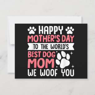 Happy Mother's Day To The World Best Dog Mum Postcard