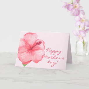 Happy Mother's Day    Tropical Hibiscus Flower Card