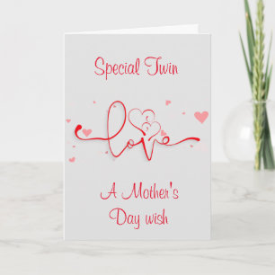 HAPPY MOTHER'S DAY **TWIN** MOTHER'S DAY CARD