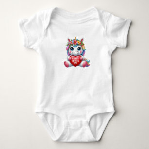 Happy Mother's Day Unicorn Baby Bodysuit