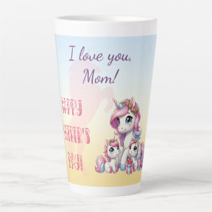 "Happy Mother's Day!" Unicorn-Themed Latte Mug