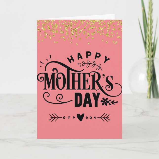 Happy Mother's Day. Verse Inside. Card (Front)