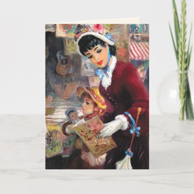 Happy Mother's Day Vintage Art Card (Front)