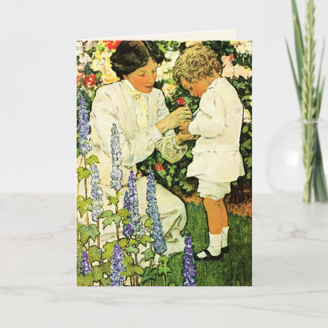 Happy Mother's Day. Vintage Art Custom  Card (Front)