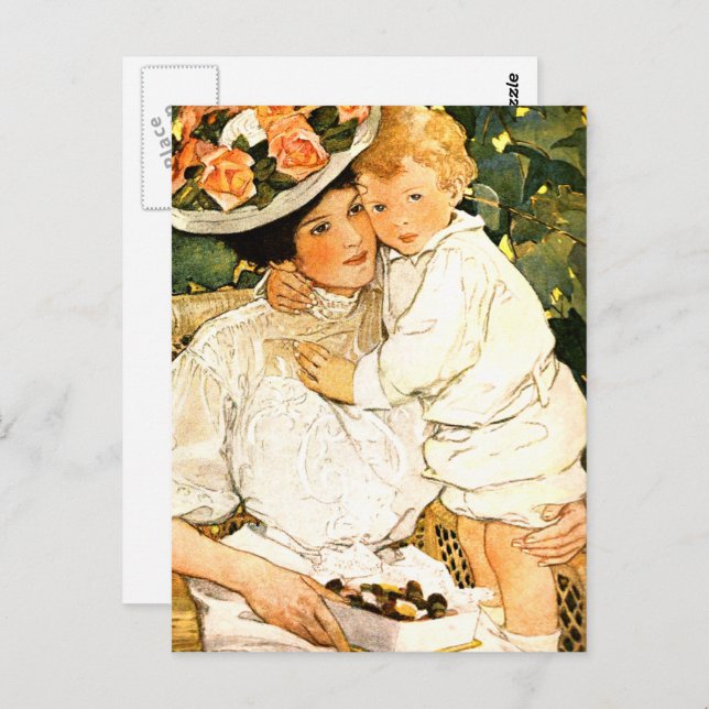 Happy Mother's Day. Vintage Art Postcards (Front/Back)