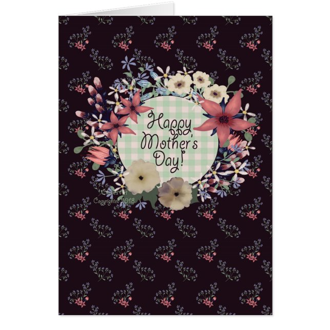 Happy Mother's Day | Vintage Floral Wreath (Front)