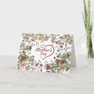 Happy Mother's Day Vintage Flowers  Card
