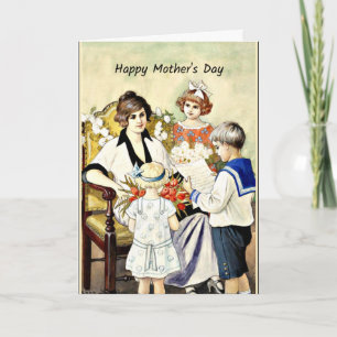 Happy Mother's Day, vintage illustration Card