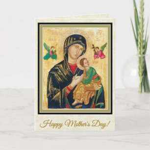 HAPPY MOTHER'S DAY VIRGIN MARY RELIGIOUS CARD