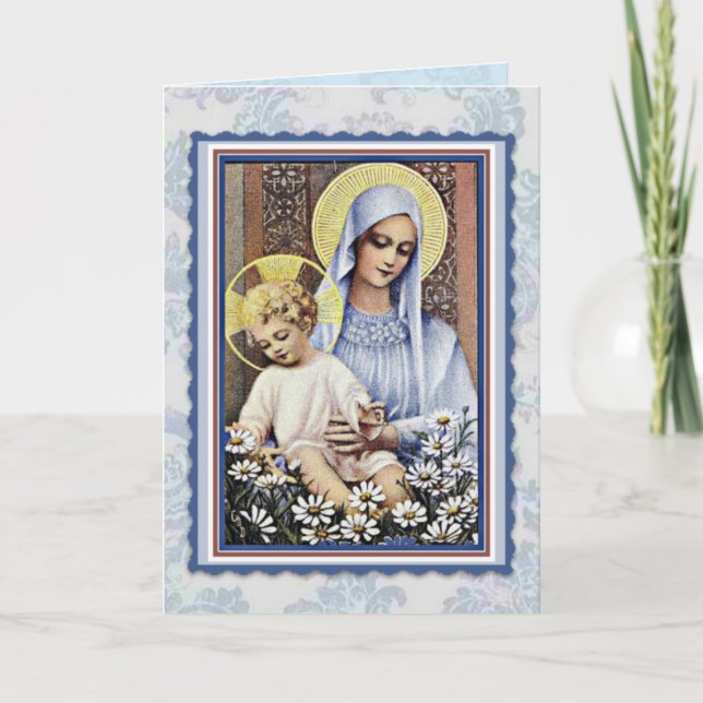 HAPPY MOTHER'S DAY VIRGIN MARY RELIGIOUS CARD (Front)
