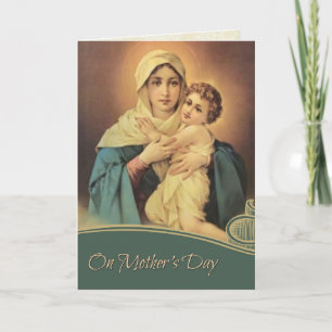 HAPPY MOTHER'S DAY VIRGIN MARY RELIGIOUS CARD