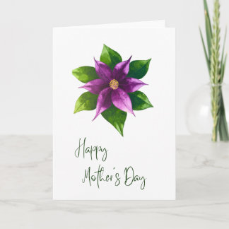 Happy Mother's Day Watercolour Floral Card