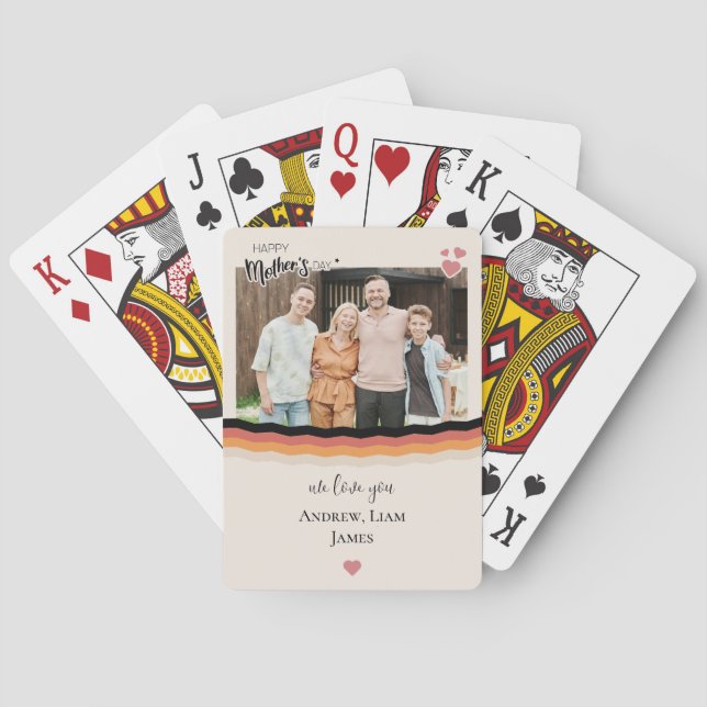 Happy mother's day we love you playing cards (Back)