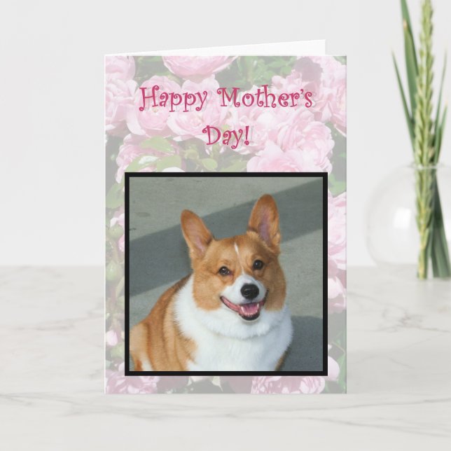 Happy Mother's Day Welsh Corgi greeting card (Front)