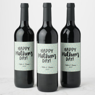 Happy Mother's Day Wine Label