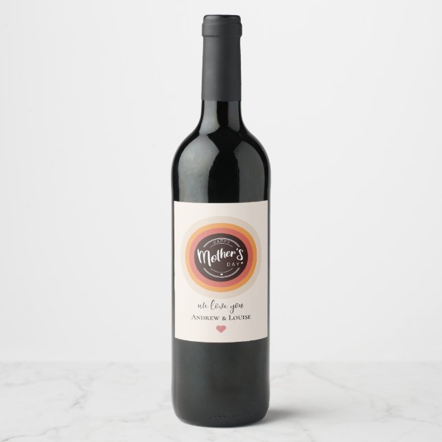 Happy mother's day wine label (Front)
