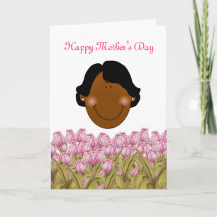 Happy Mother's Day with African American Mum Card