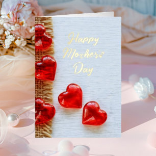 Happy Mother's Day with Golden Foil Greeting Card