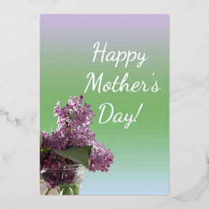 Happy Mother's Day with Lilac Flowers