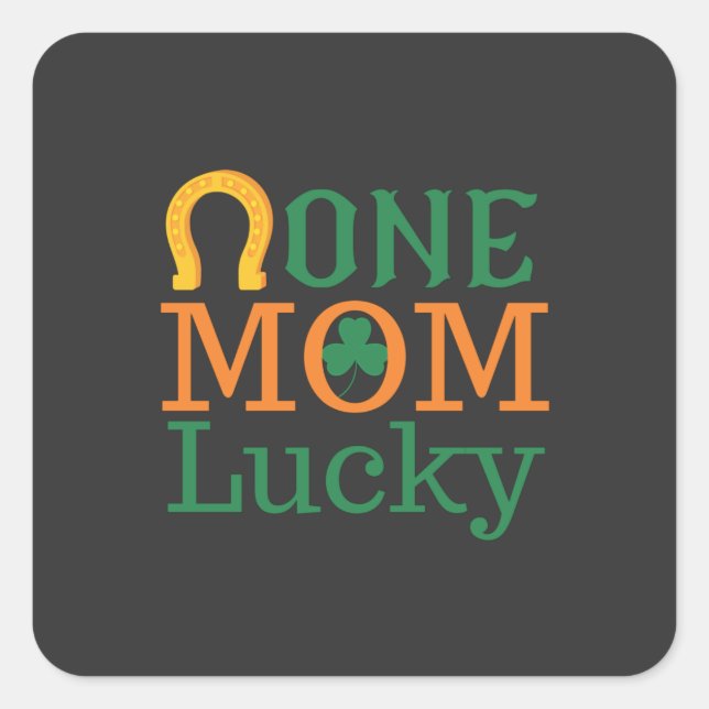 Happy Mothers Day With Love And Flowers Colourful  Square Sticker (Front)