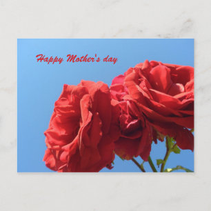 Happy Mother's Day with pink roses Postcard