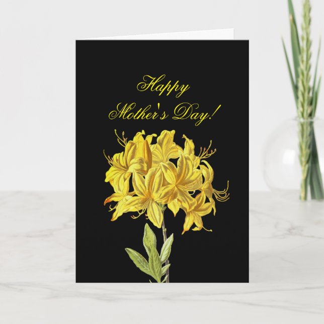 Happy mother's day with yellow flowers card (Front)