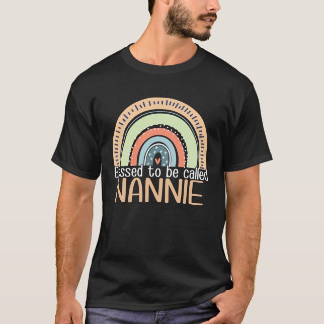 Happy Mothers Day Women Blessed To Be Called Nanni T-Shirt (Front)