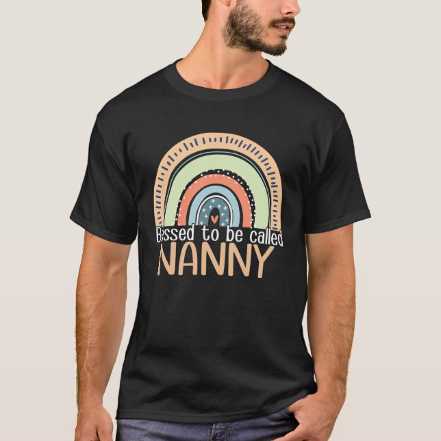 Happy Mothers Day Women Blessed To Be Called Nanny T-Shirt (Front)