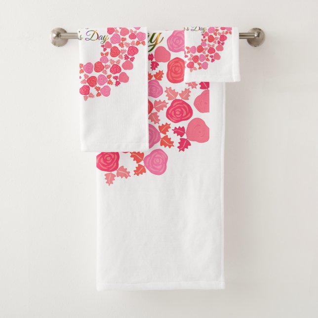 Happy Mothers Day Wreath  Bath Towel Set (Insitu)