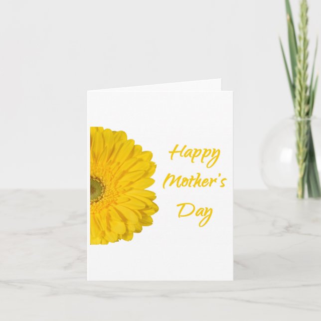 Happy Mother's Day Yellow Daisy Card (Front)
