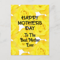 Happy Mother's Day Yellow Floral Custom Message 