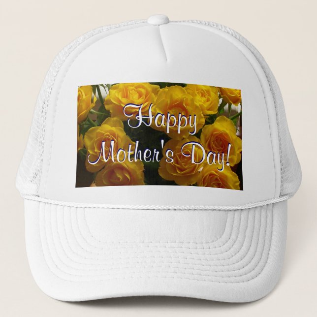 Happy Mother's Day Yellow Roses Trucker Hat (Front)