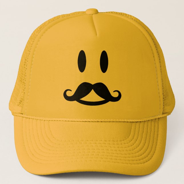Happy Moustache hat - choose colour (Front)