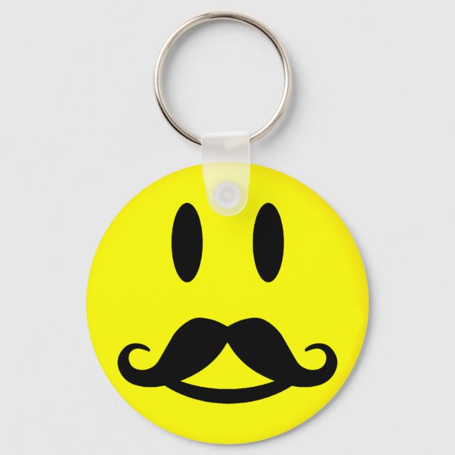 Happy Moustache key chain (Front)