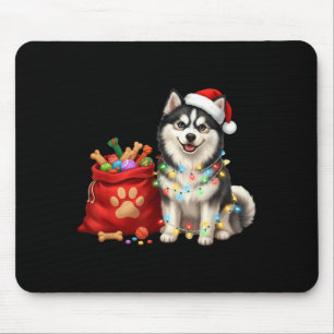 Happy Msky Christmas Lights Dog Mom Msky Mouse Pad