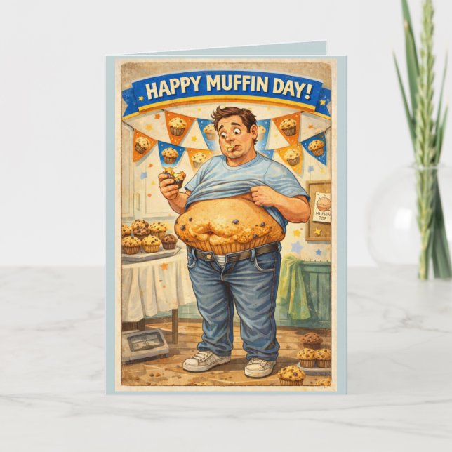 Happy Muffin Day Greeting Card (Front)