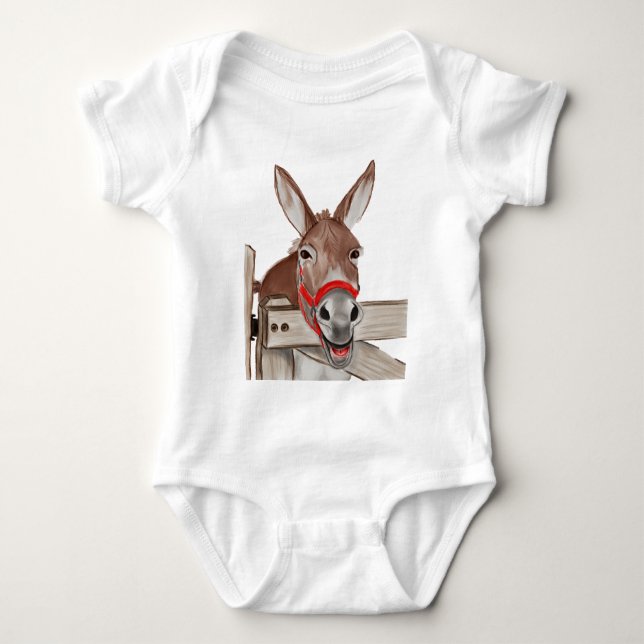 Happy Mule PNG Baby Bodysuit (Front)