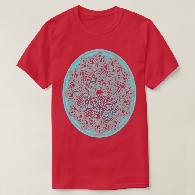 Happy Multilayered Bunny  T-Shirt (Design Front)